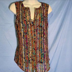 Colorful sleeveless blouse with cami